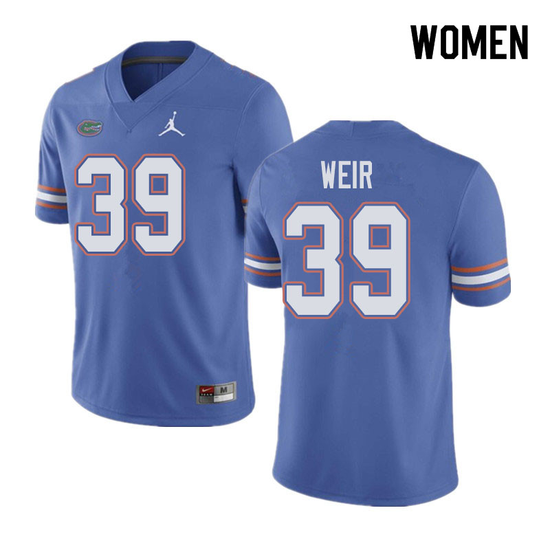 Jordan Brand Women #39 Michael Weir Florida Gators College Football Jerseys Sale-Blue